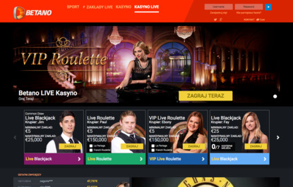 Betano kasyno live vip roulette