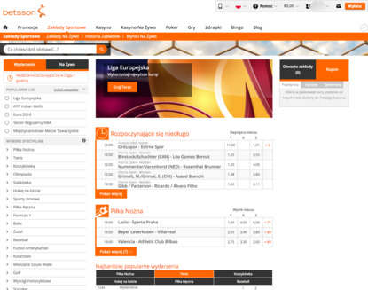 Betsson zakłady sportowe