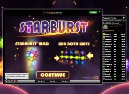 EnergyCasino Starburst slot